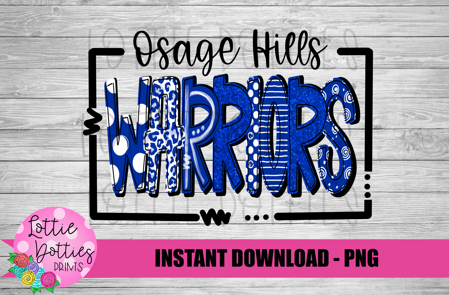 Warriors Png - Mascot Sublimation Design - Digital Download