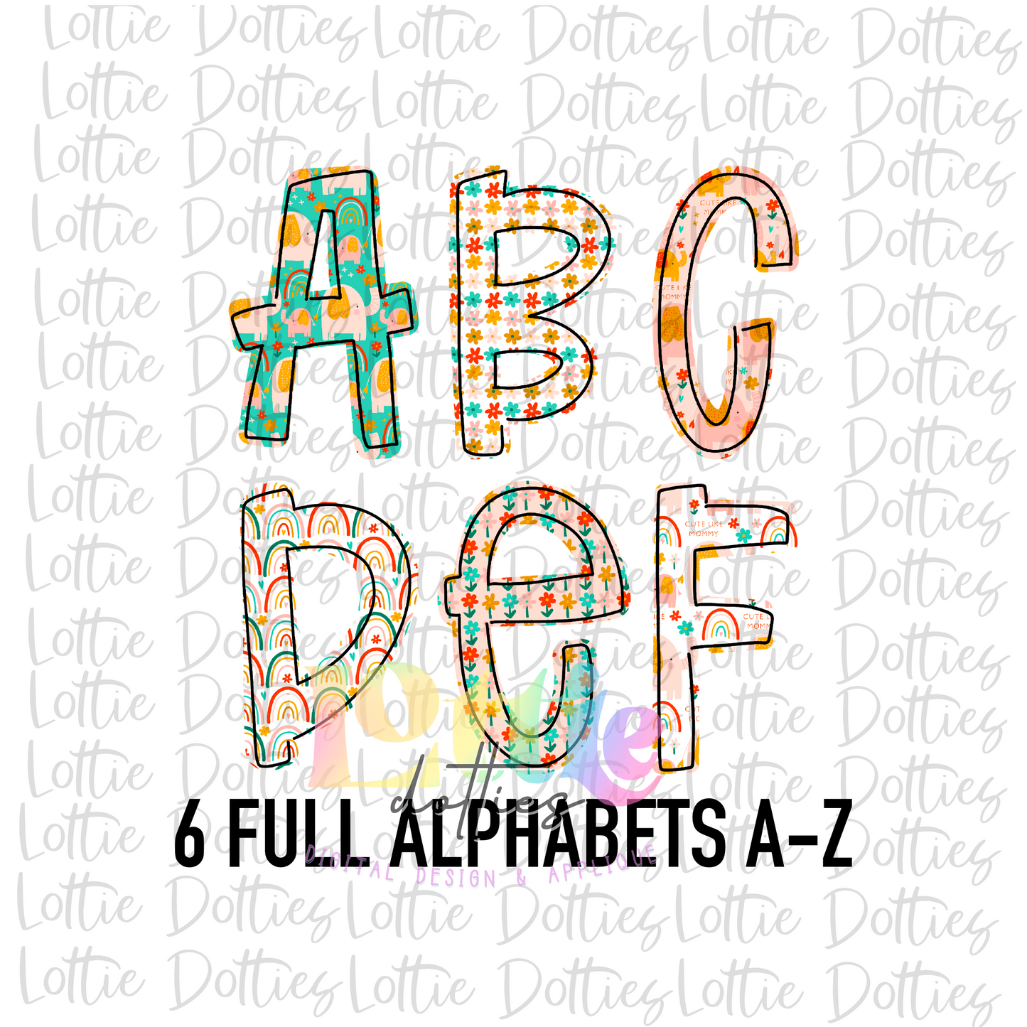 Cute Like Mommy Elephant Alpha - Alpha Pack - Alphabet Clipart - Instant Download - Alpha Pack