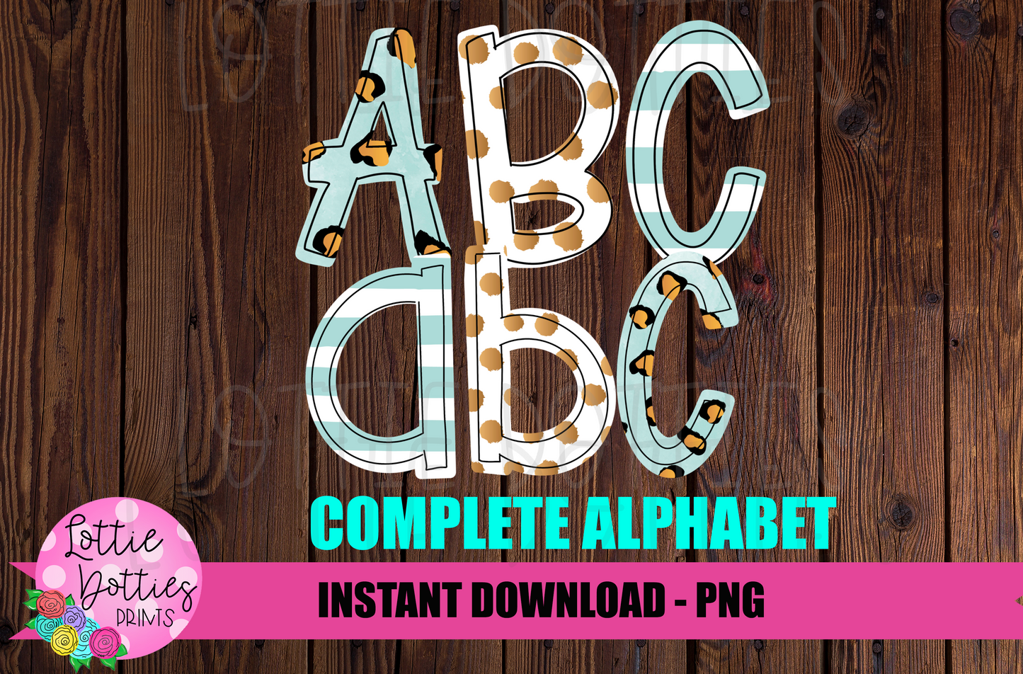 Leopard Alphabet - Leopard Alpha Pack - Alphabet Clipart - Instant Download - Alpha Pack