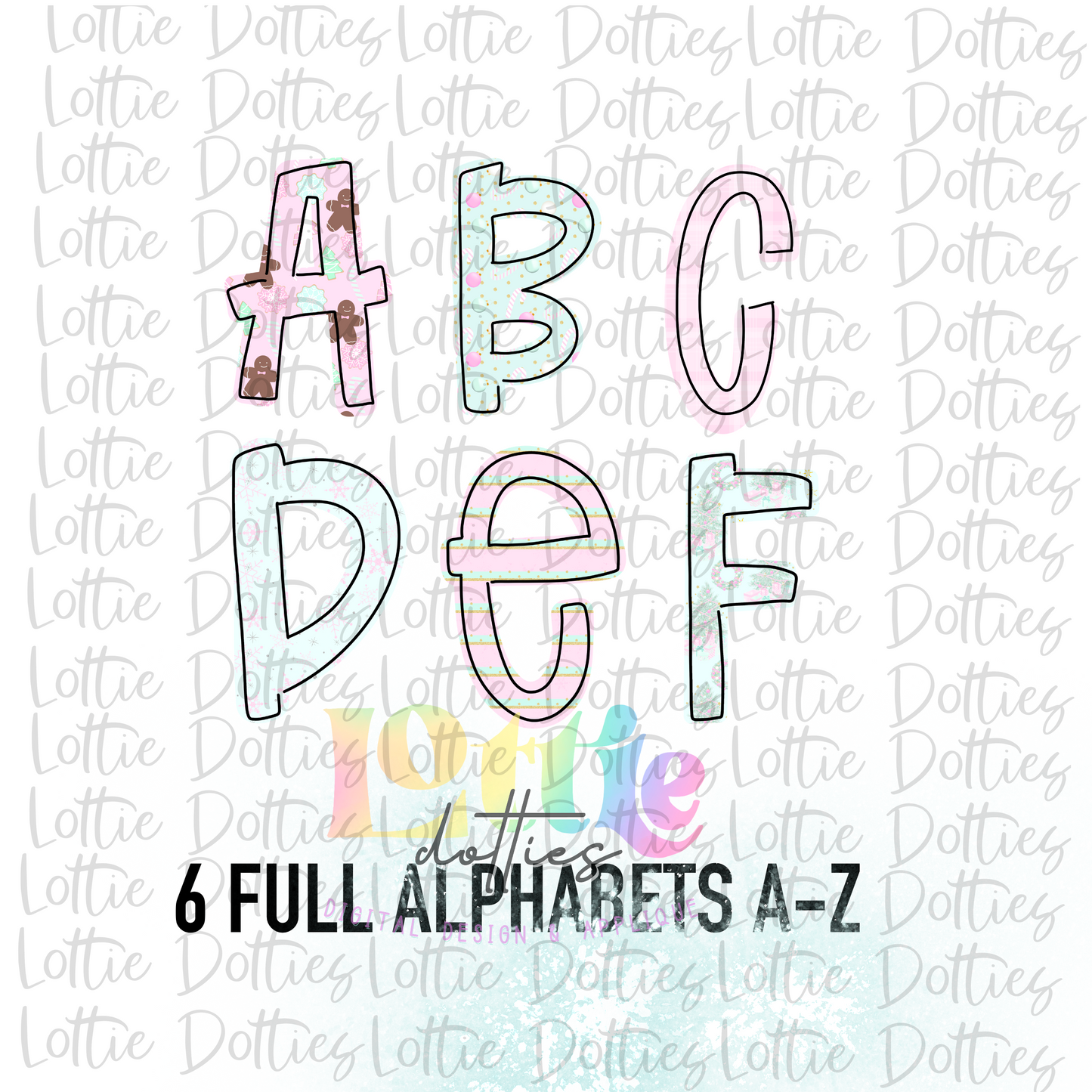 Gingerbread Alphabet - Alpha Pack - Alphabet Clipart - Instant Download - Girl Alpha Pack