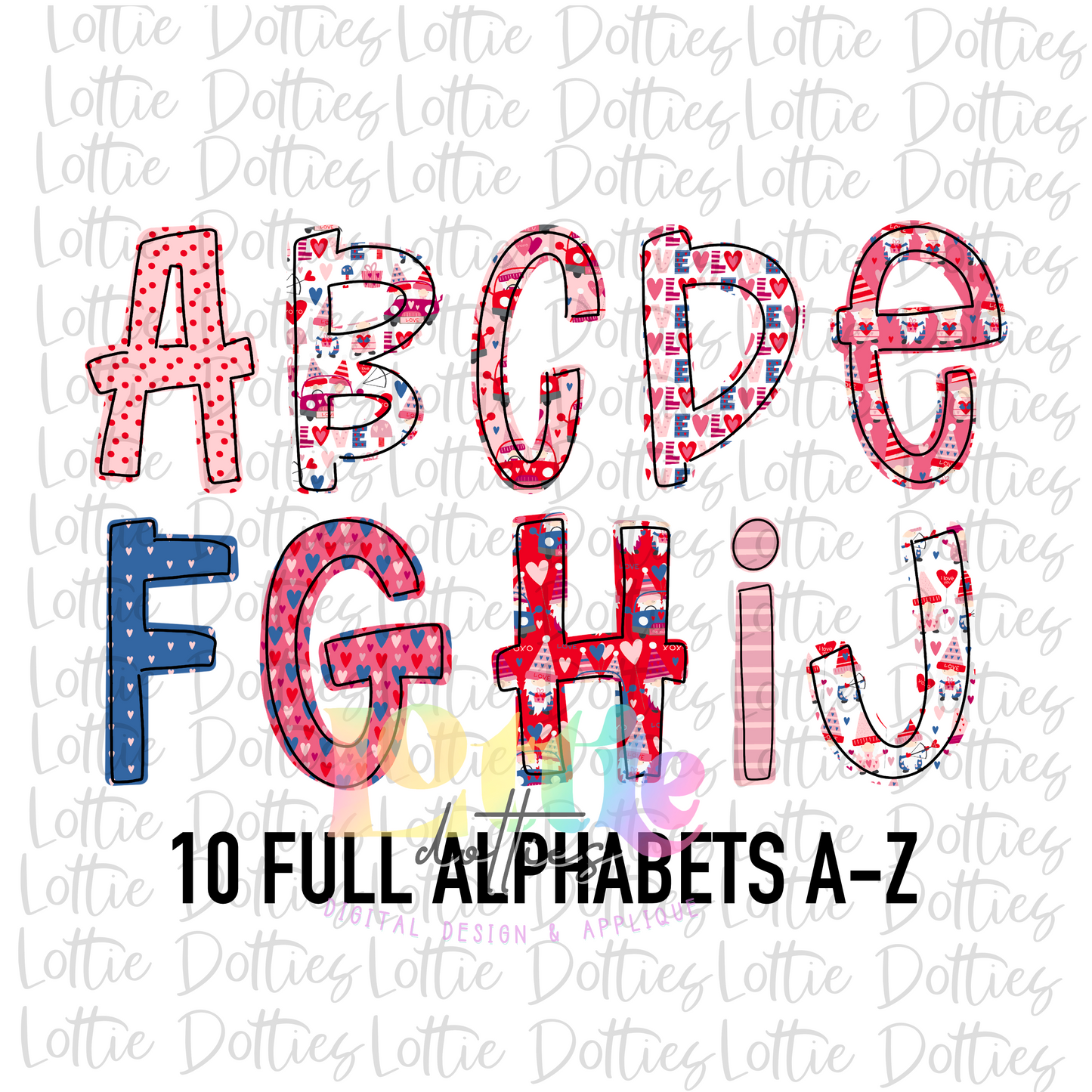 Love Gnomies Alpha - Alpha Pack - Alphabet Clipart - Instant Download - Alpha Pack