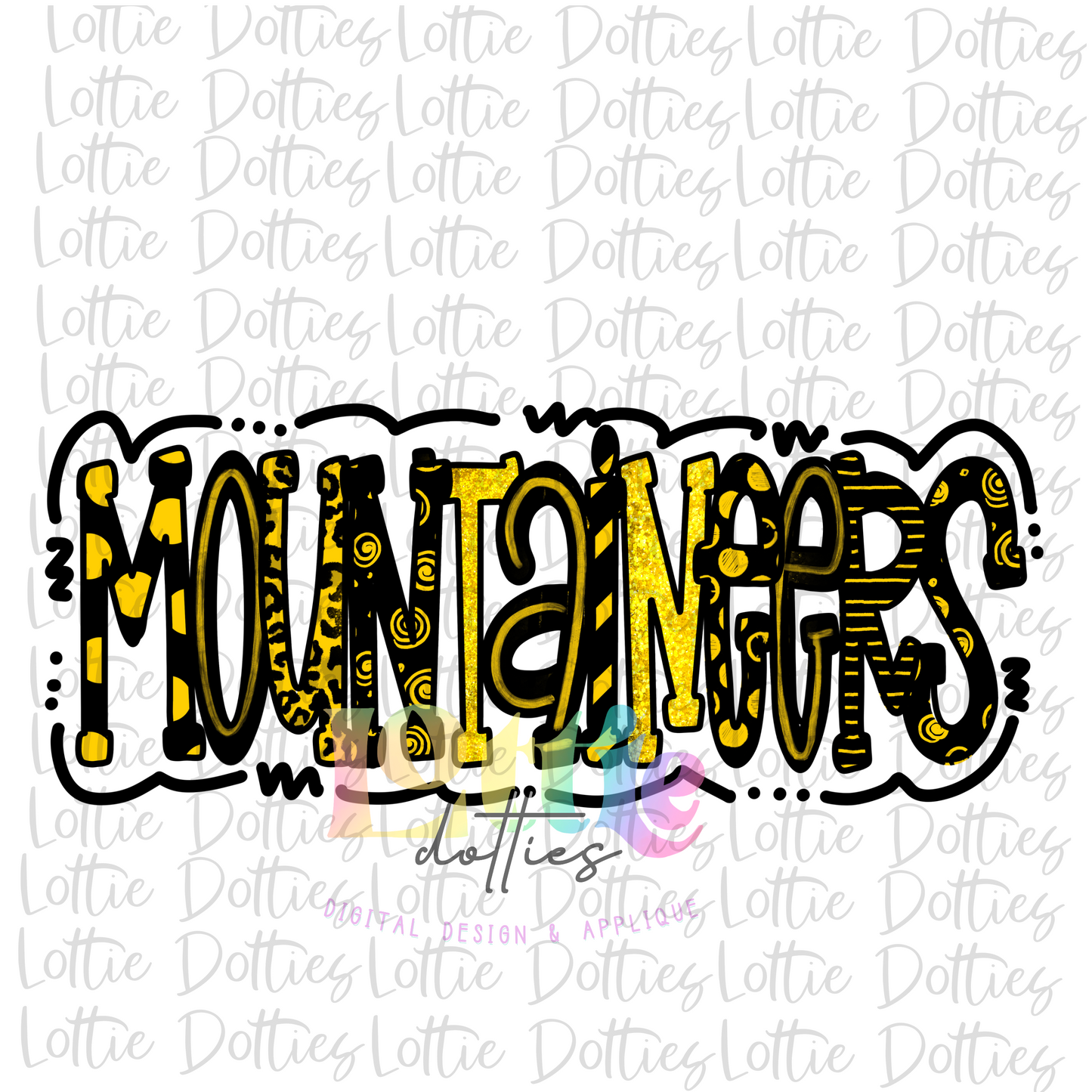 Mountaineers PNG - Mountaineers Sublimation - Black and Gold- Digital Download