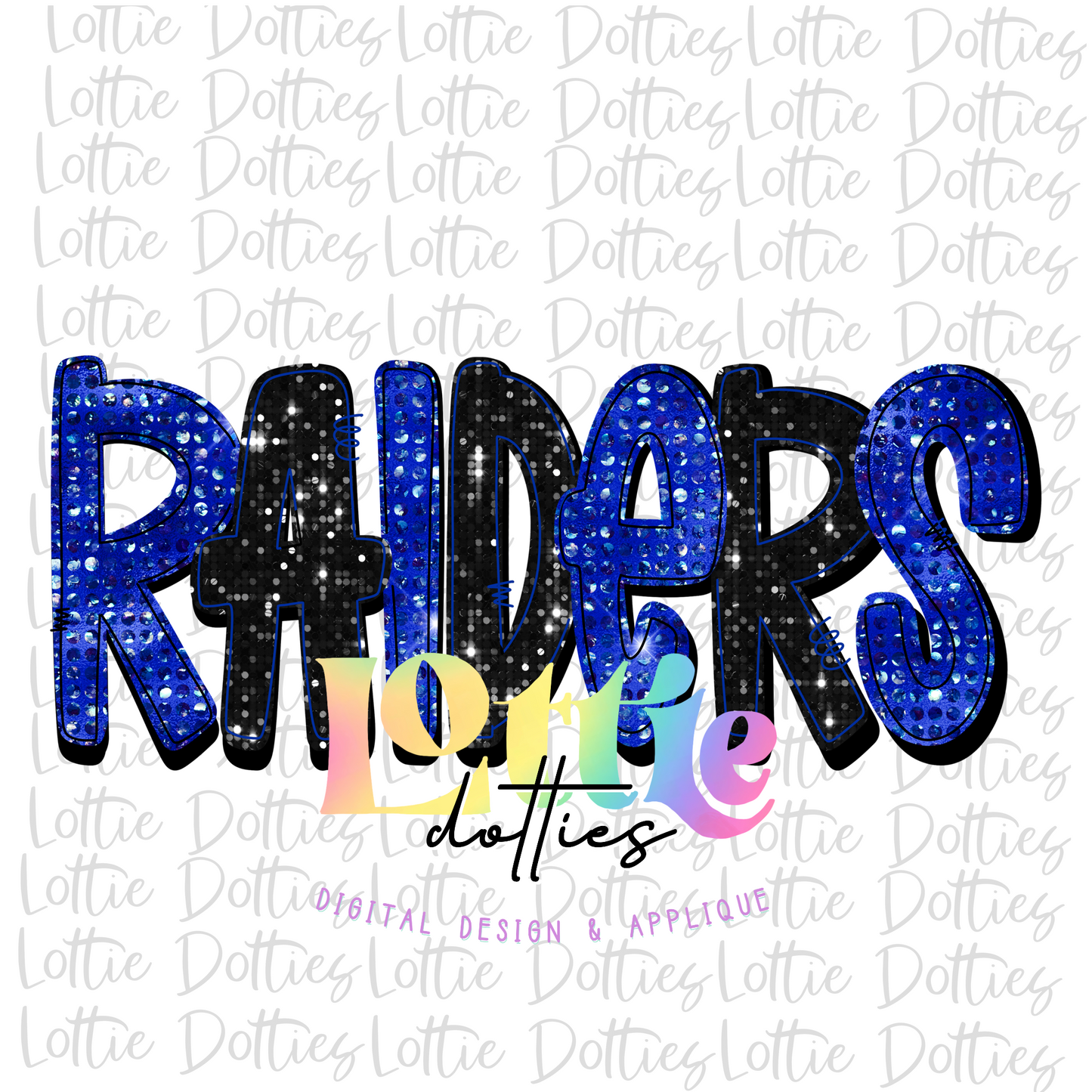 Raiders PNG - Raiders sublimation design - Digital Download - Black and Blue Rhinestone