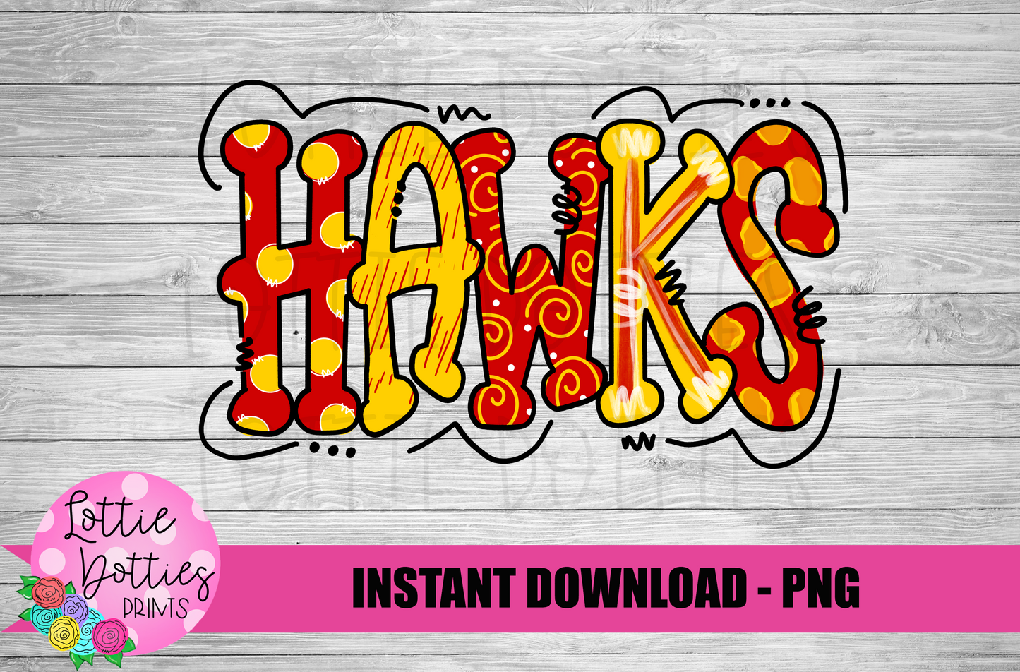Hawks Png - Mascot Sublimation Design - Digital Download