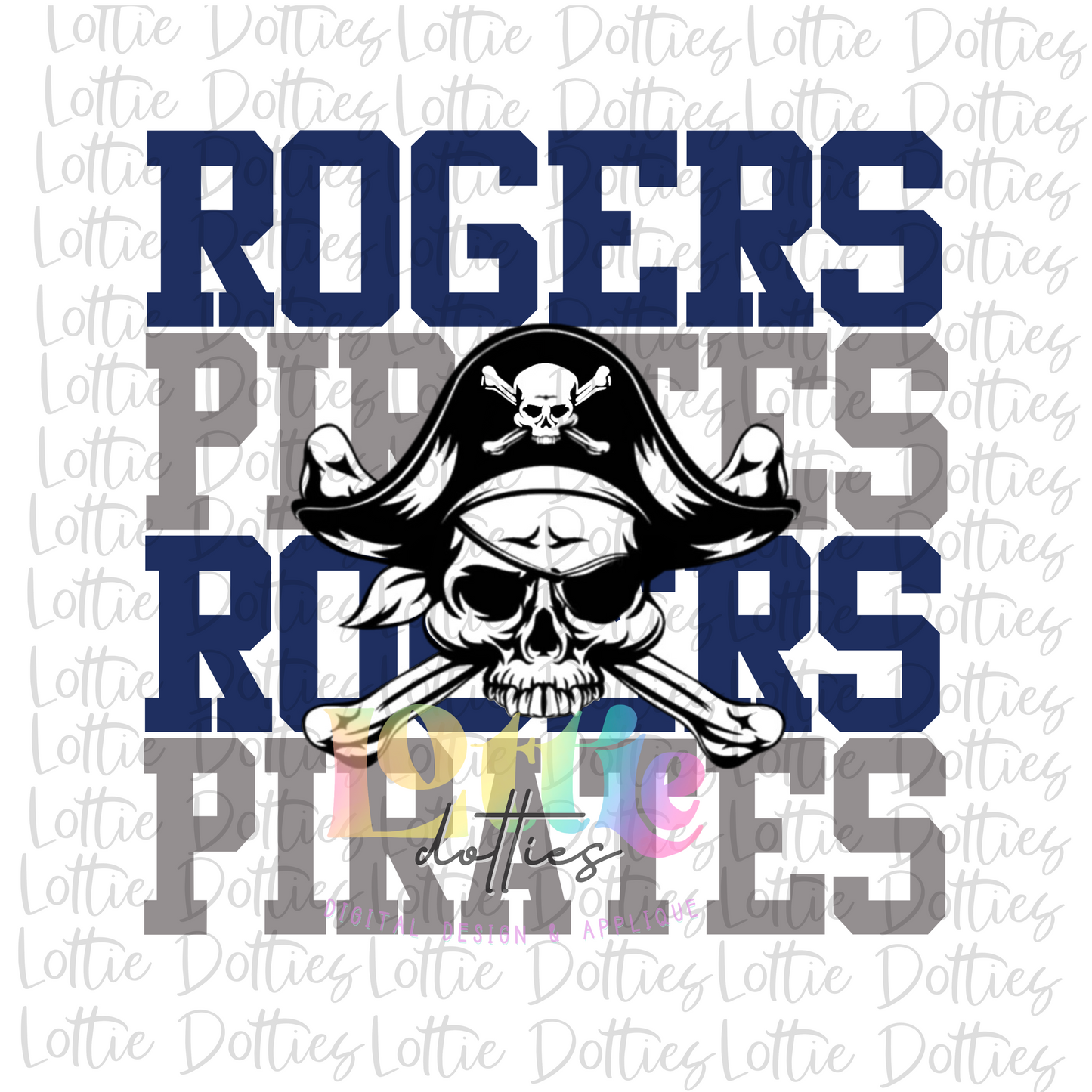 Rogers Pirates - PNG - sublimation design - Digital Download