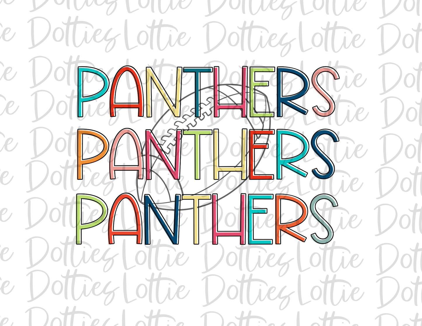 Panthers Football - PNG - Football - Sublimation design - Digital Download