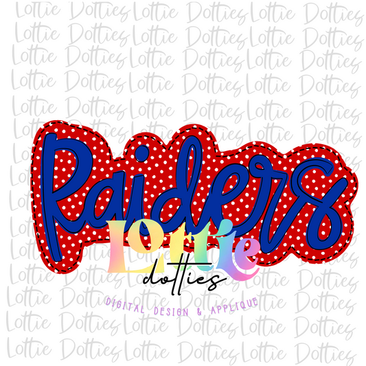 Raiders - PNG - sublimation design - Digital Download - Red and Royal