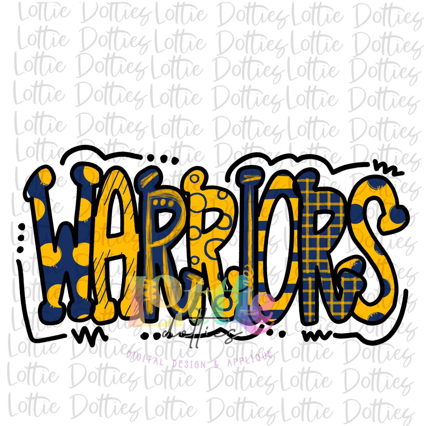 Warriors Png - Mascot Sublimation Design - Digital Download