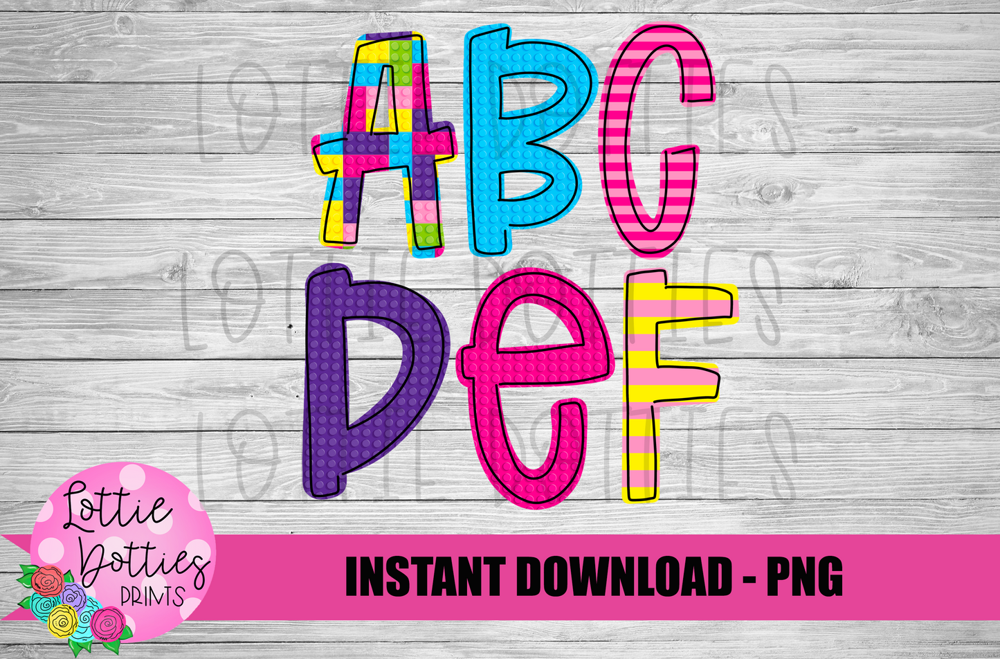 Block Alphabet - Block Alpha Pack - Alphabet Clipart - Instant Download - Alpha Pack