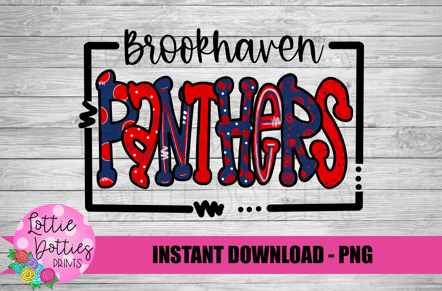 Brookhaven Panthers PNG - Panthers Sublimation - Digital Download