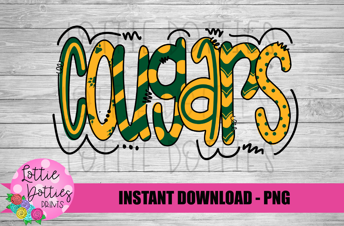 Cougars Png - Sublimation Design - Cougars Sublimation- Digital Download