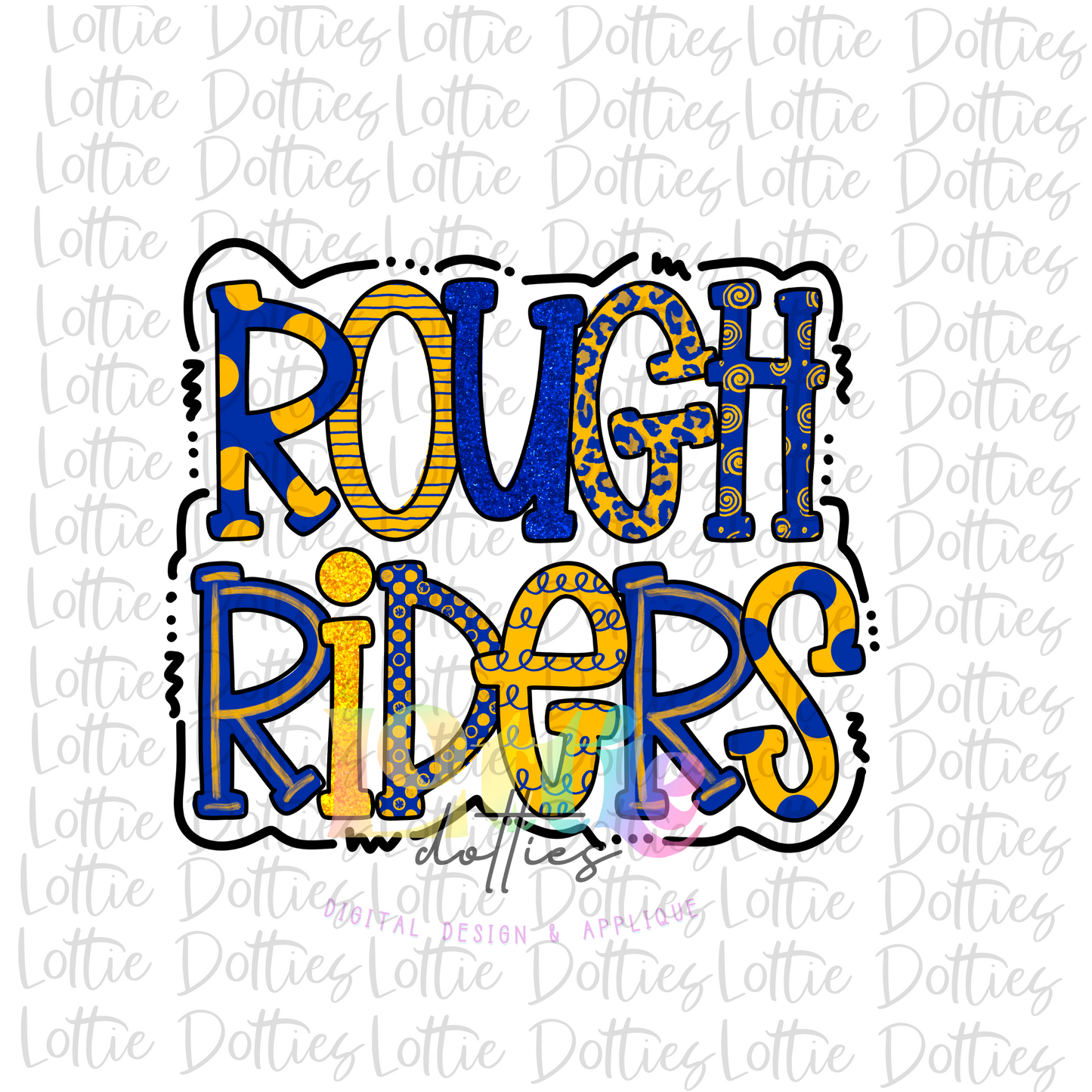 Rough Riders PNG - Rough Riders Royal and Gold Sublimation - Mascots
