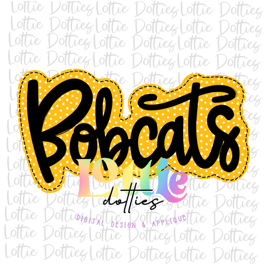 Bobcats PNG - Bobcats  sublimation design - Digital Download -Black and Gold