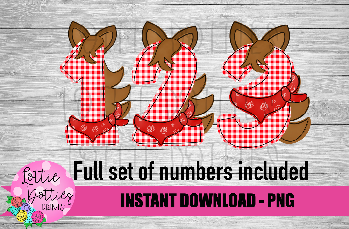 Horse Numbers - Numbers Alpha Pack - Alphabet Clipart - Instant Download - Alpha Pack