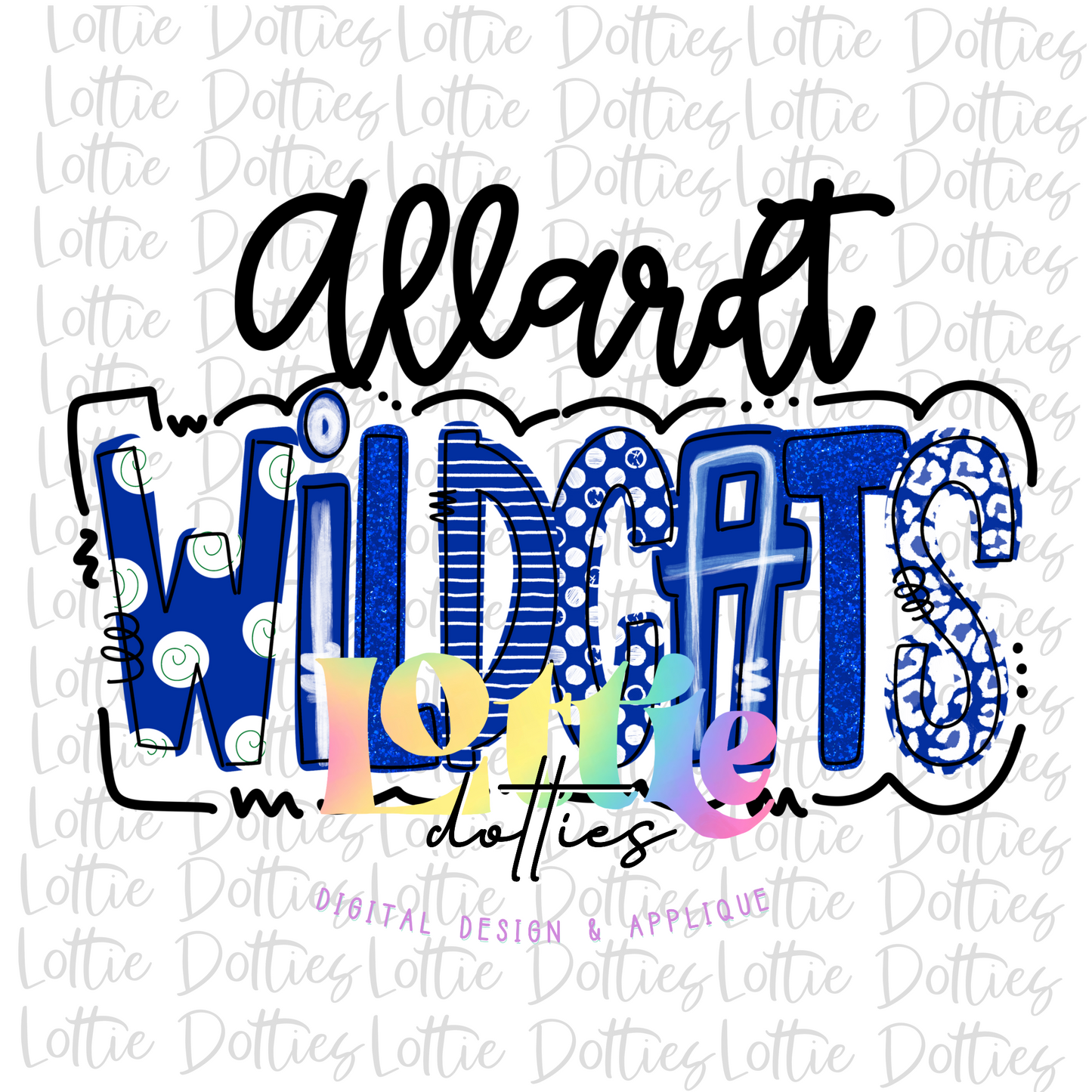 Wildcats PNG - Wildcats - sublimation - Digital Download - Royal Blue and White
