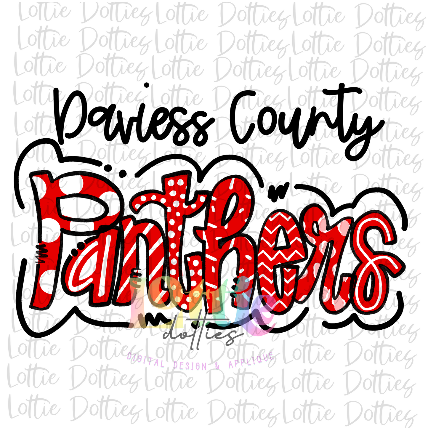 Daviess County Panthers PNG - Panthers Sublimation - Digital Download