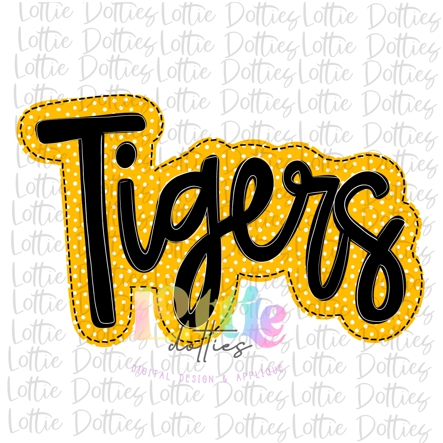 Tigers Black and Gold - PNG - sublimation design - Digital Download