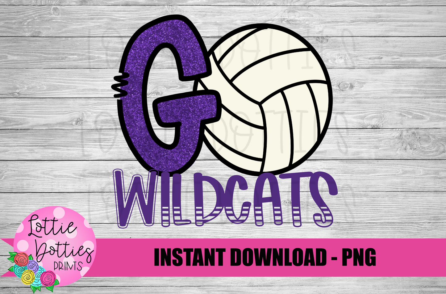 Go Wildcats PNG - Wildcats - volleyball sublimation design - Digital Download