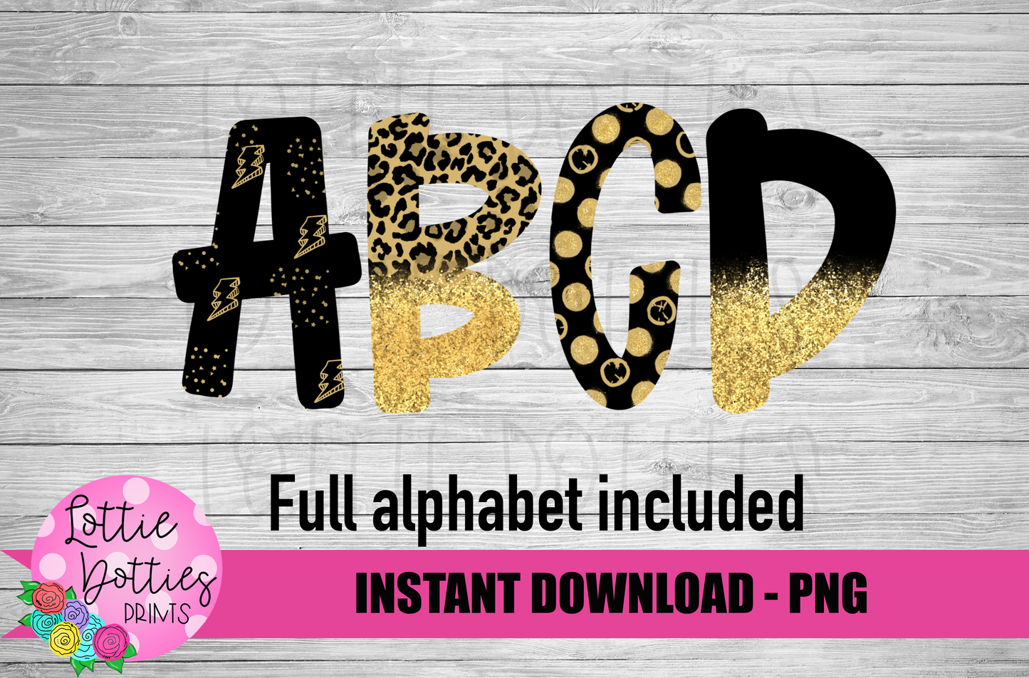 New Years Alphabet - Alpha Pack - Alphabet Clipart - Instant Download - Alpha Pack
