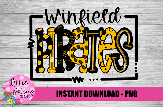 Winfield Pirates PNG - Pirates -  sublimation design - Digital Download
