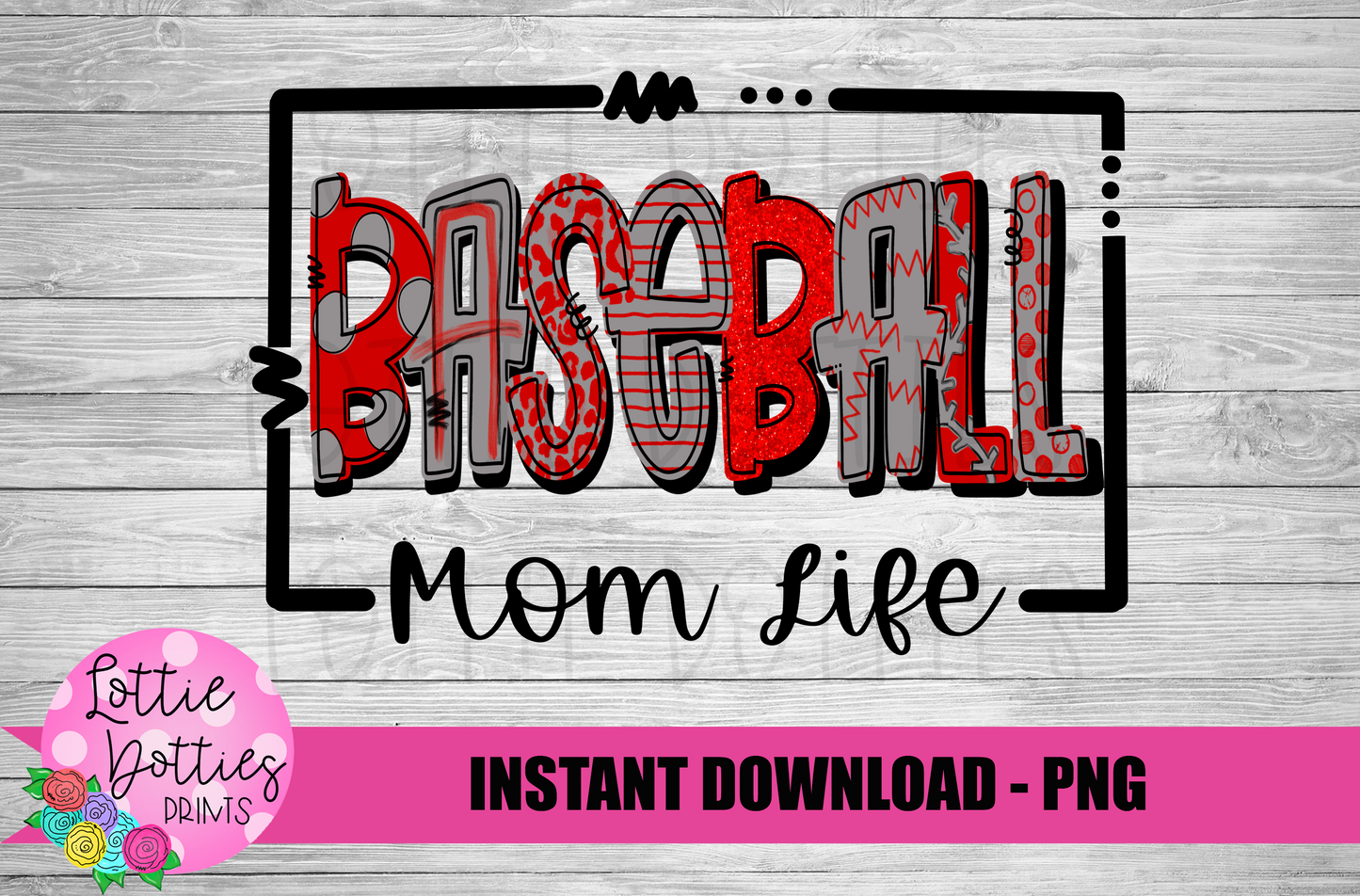 Baseball Mom PNG - Baseball Png - Digital Download