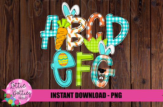 Easter Alphabet - Boy Alpha Pack - Alphabet Clipart - Instant Download