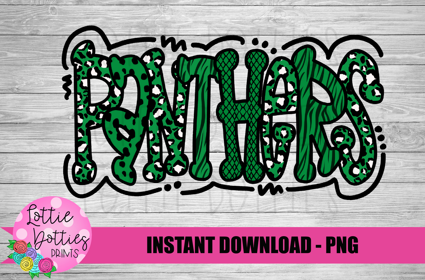 Panthers PNG - Panthers Sublimation - Digital Download - Green and White