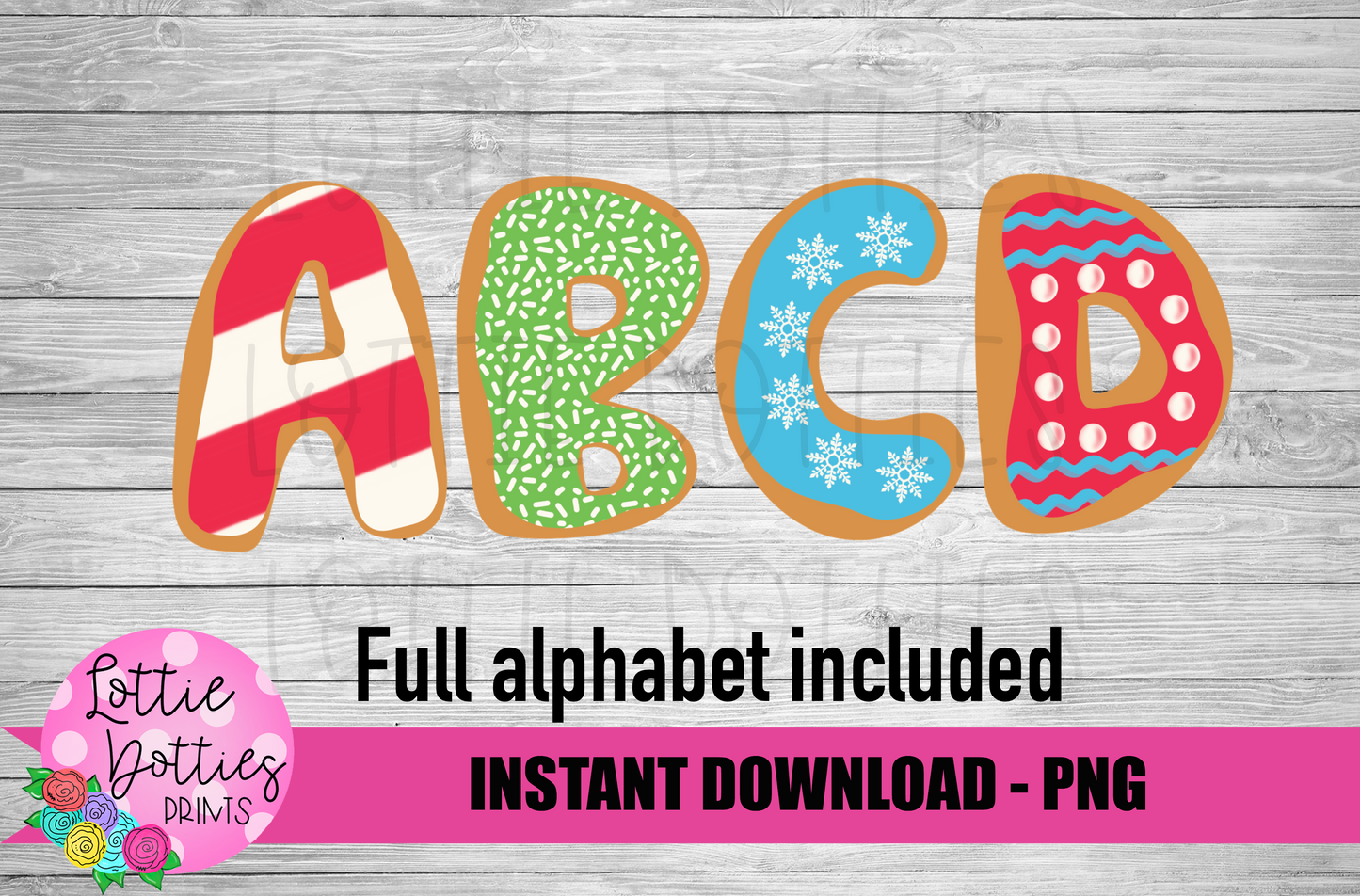Oh Snap Gingerbread Cookies Alphabet - Alpha Pack - Alphabet Clipart - Instant Download - Christmas Alpha Pack