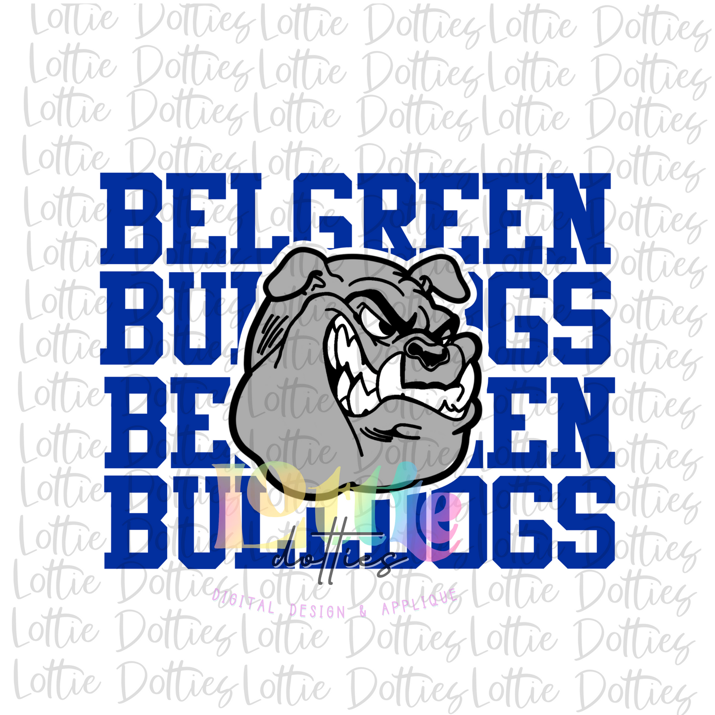 Belgreen Bulldogs stack PNG - Bulldogs - Sublimation design - Digital Download