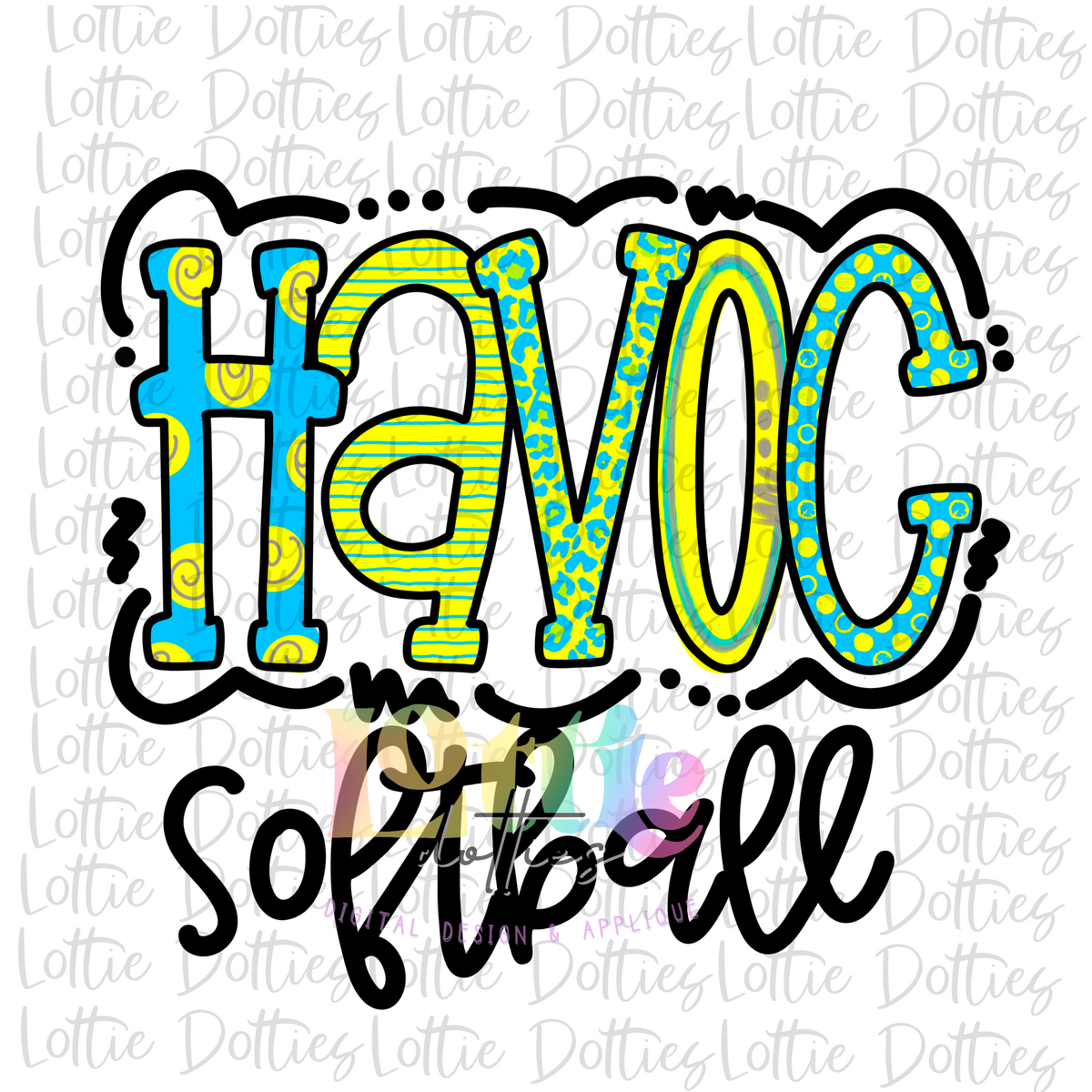 Havoc Softball PNG Havoc Sublimation Digital Download Lottie