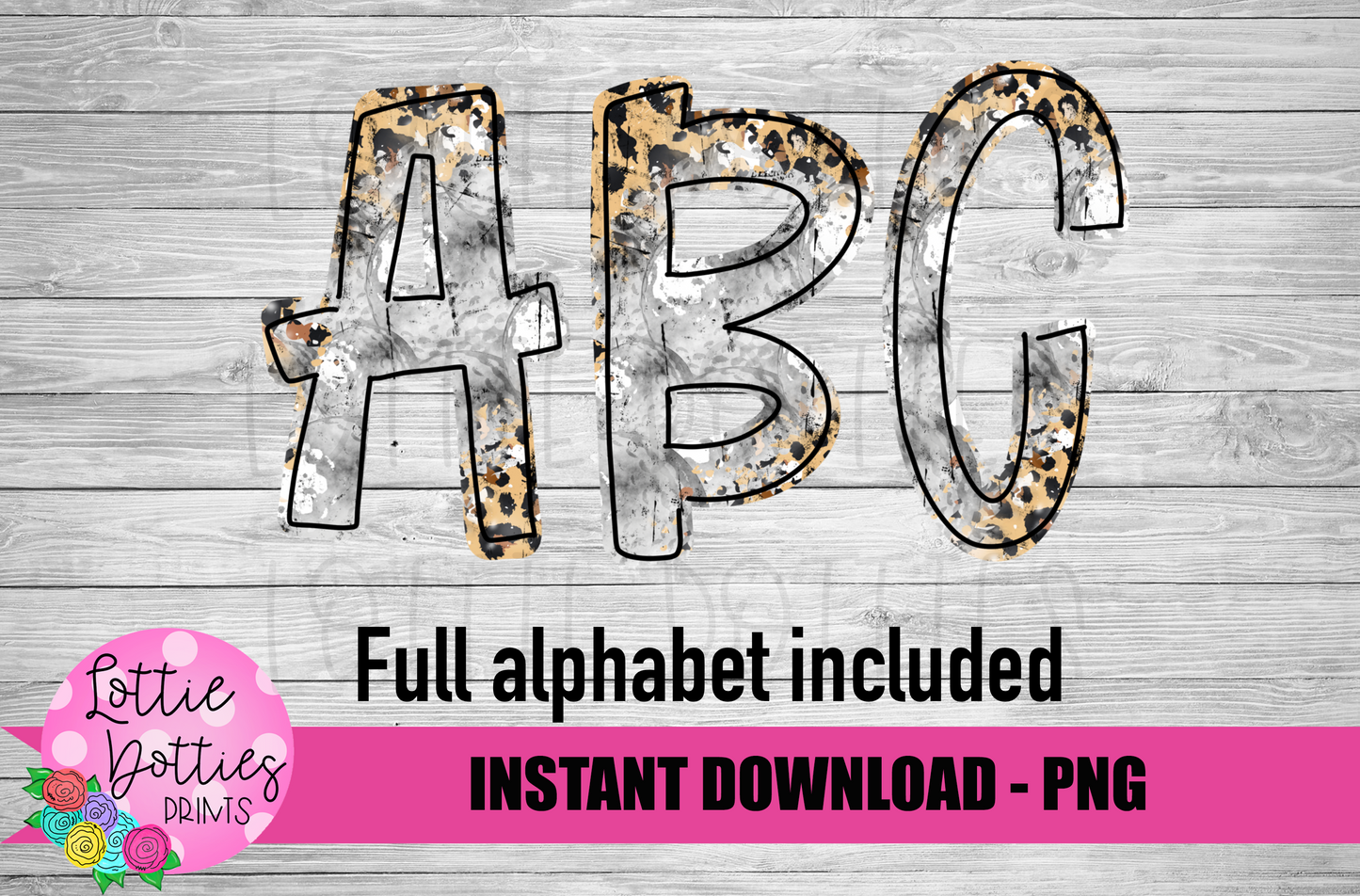 Leopard Golf Alphabet - Alpha Pack - Alphabet Clipart - Instant Download - Alpha Pack