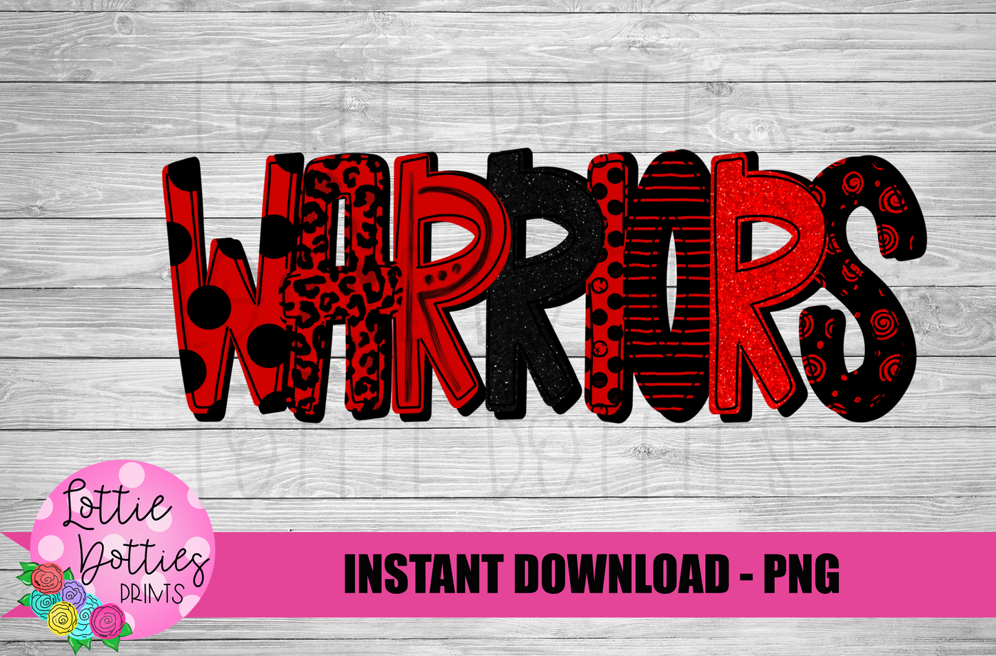 Warriors Png - Mascot Sublimation Design - Digital Download