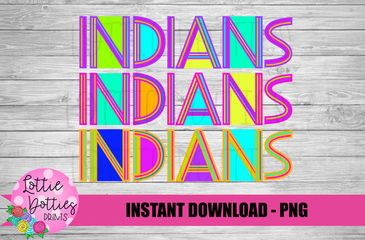 Indians PNG -  Indians sublimation design - Digital Download