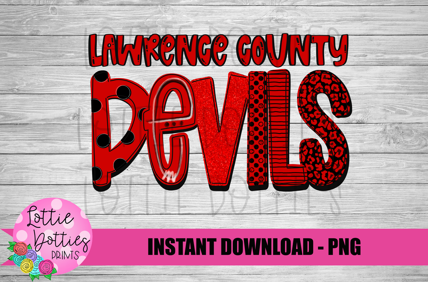 Lawrence County Devils Png - Devils Sublimation Design - Digital Download