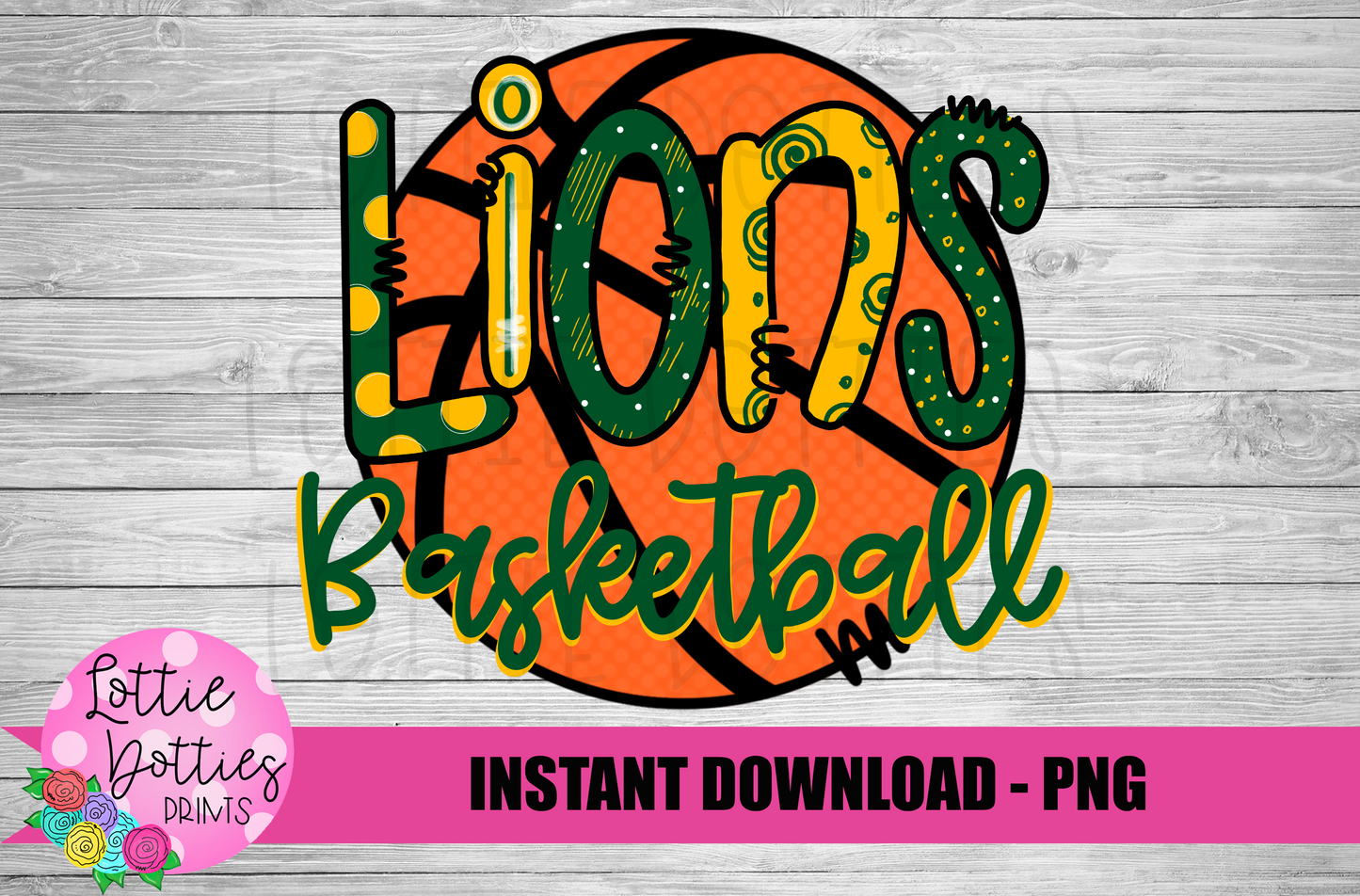 Lions Basketball PNG - Lions - sublimation design - Digital Download