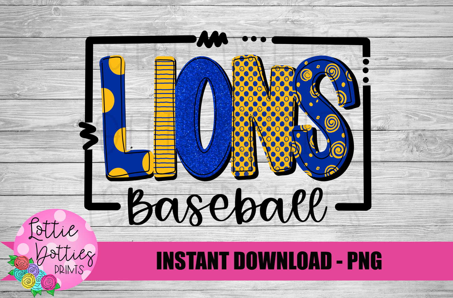 Lions Baseball PNG - Lions - sublimation design - Digital Download