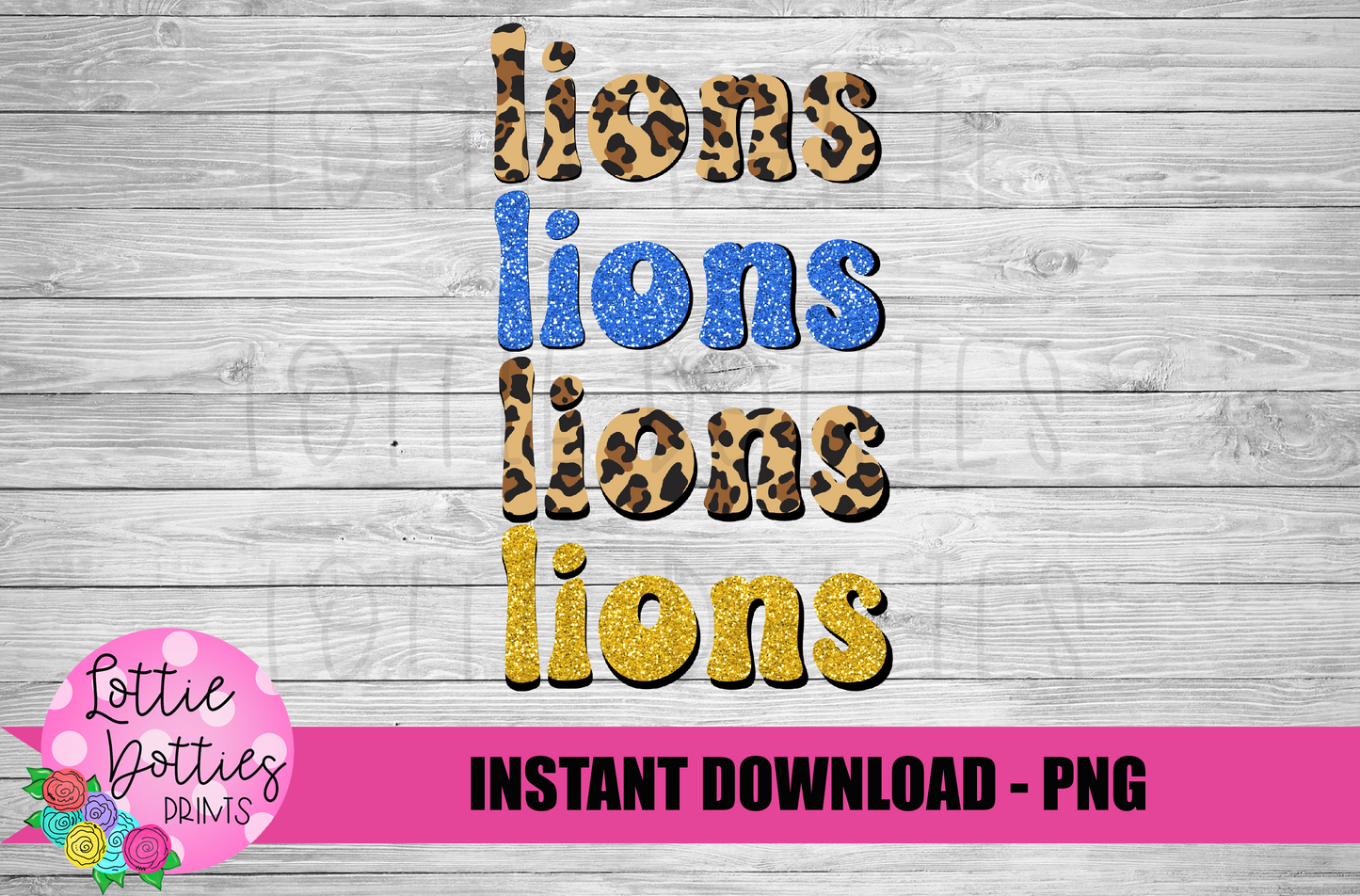 Lions Stacked PNG - Lions - sublimation design - Digital Download