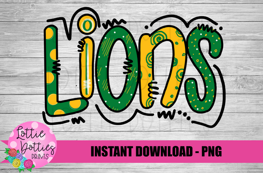 Lions PNG - Lions -  sublimation design - Digital Download