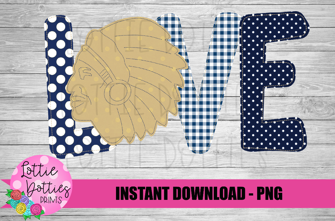 Love Warriors Png - Sublimation Design- Warriors Sublimation- Digital Download