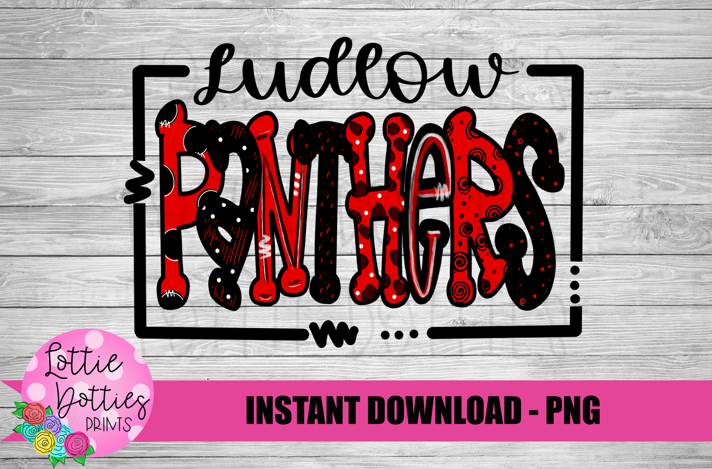 Ludlow Panthers Png -Panthers Sublimation Design - Digital Download