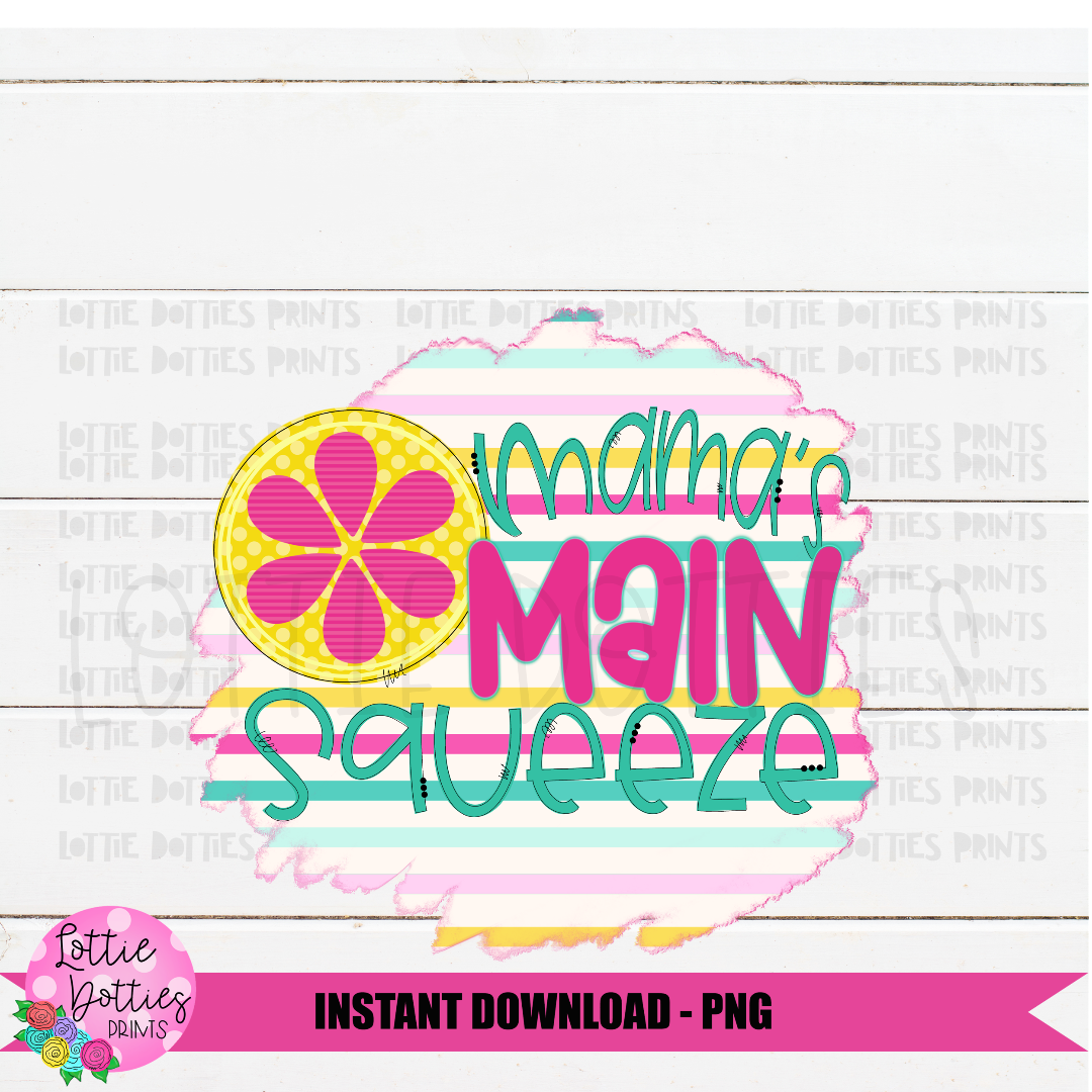 Lemon Png - Mama's Main Squeeze - Summer Sublimation - Digital Download