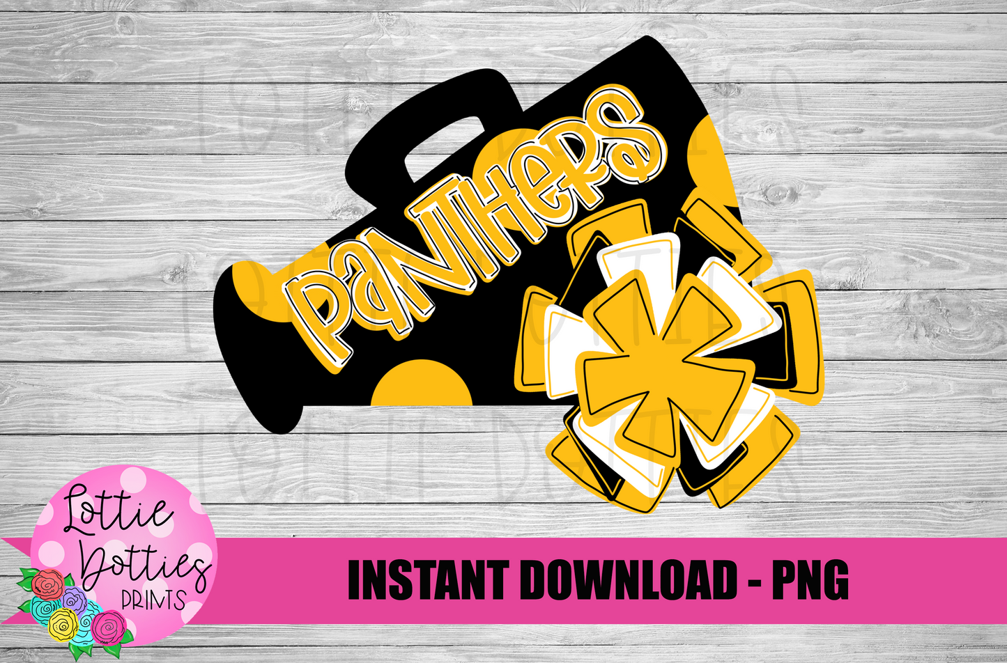 Megphone Panthers PNG - Panthers Sublimation - Digital Download