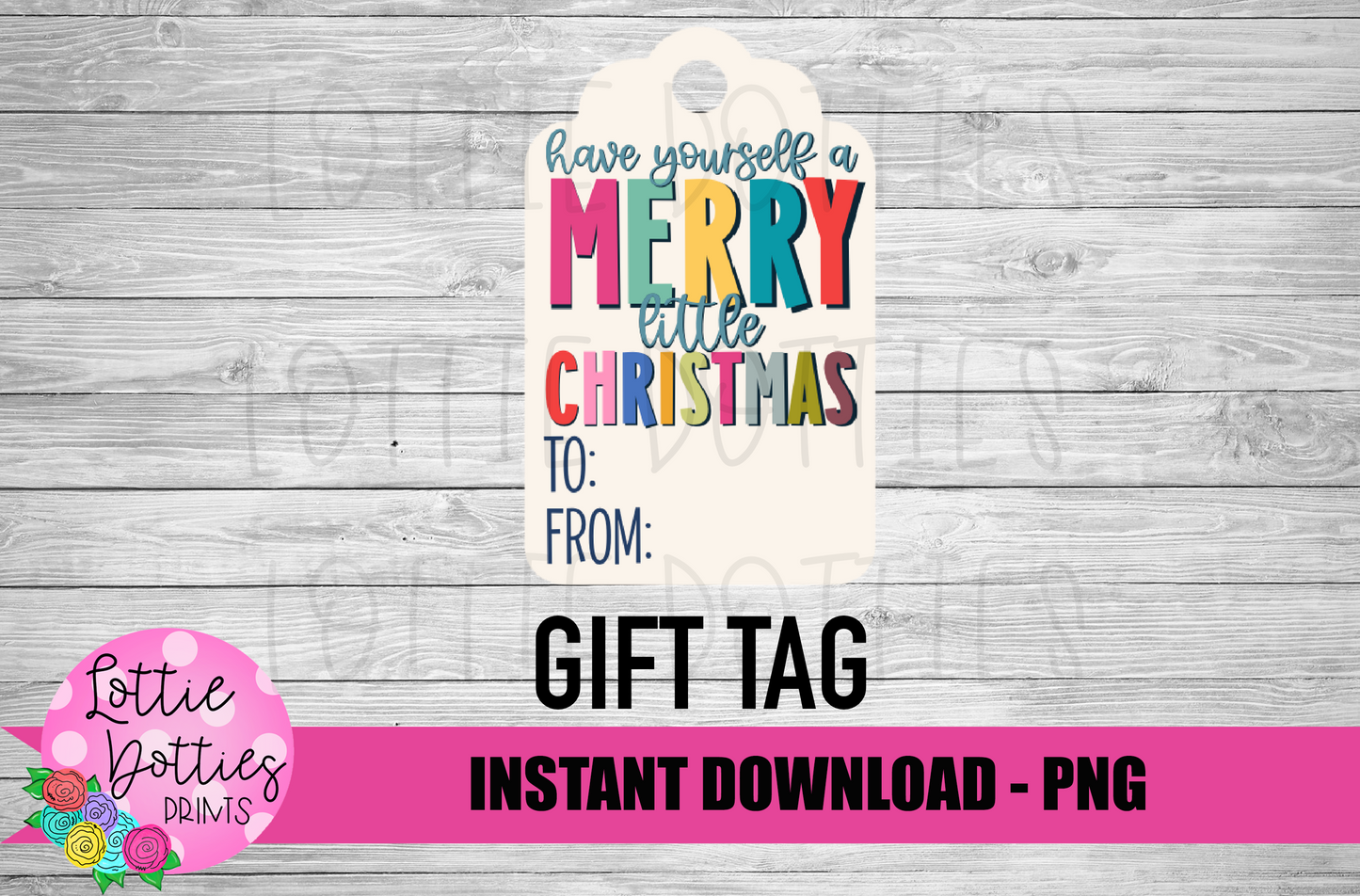 Have Yourself a Merry little Christmas - Name Tag Png - Christmas Sublimation