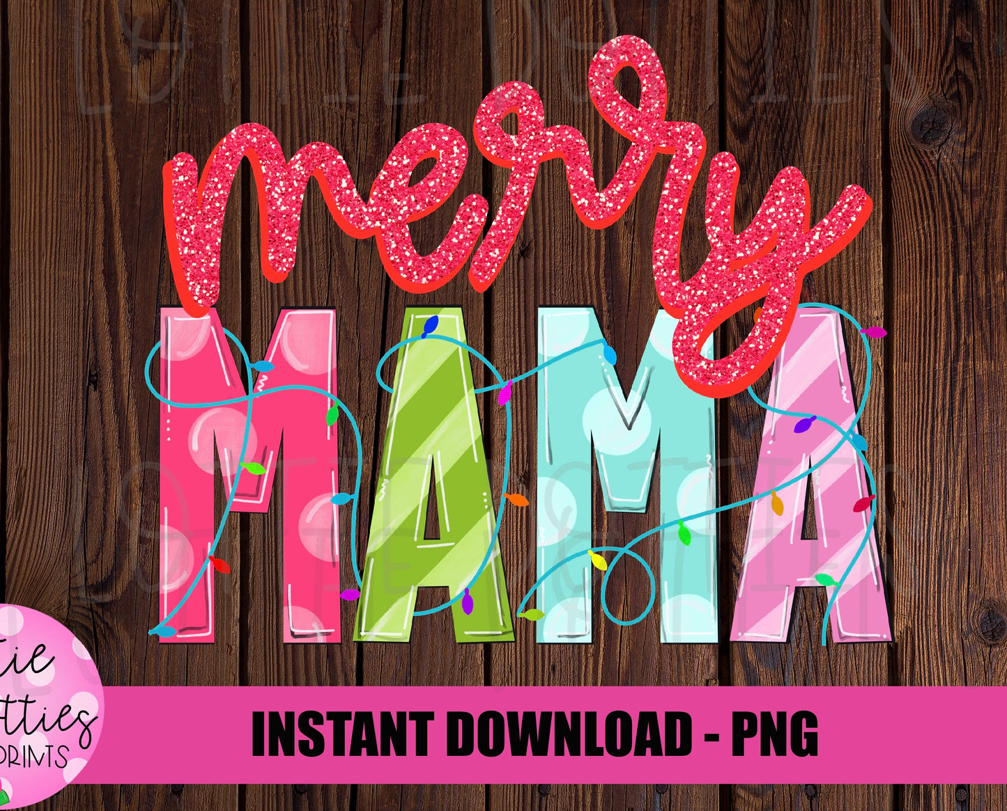 Merry Mama Png - Christmas Sublimation Design- Digital Download