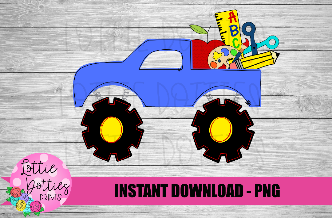 Monster Truck Png - Back To School Design - Monster Truck Sublimation