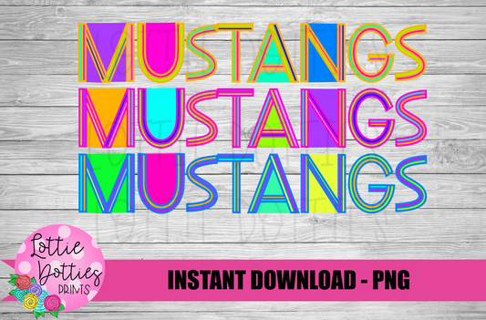 Mustangs PNG - Mustangs -  sublimation design - Digital Download