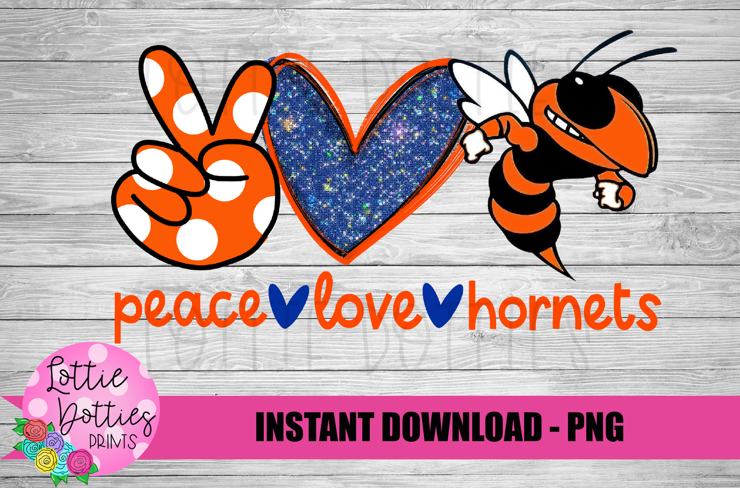 Peace Love Hornets Png - Peace Love Sublimation Design- Hornets sublimation- Digital Download
