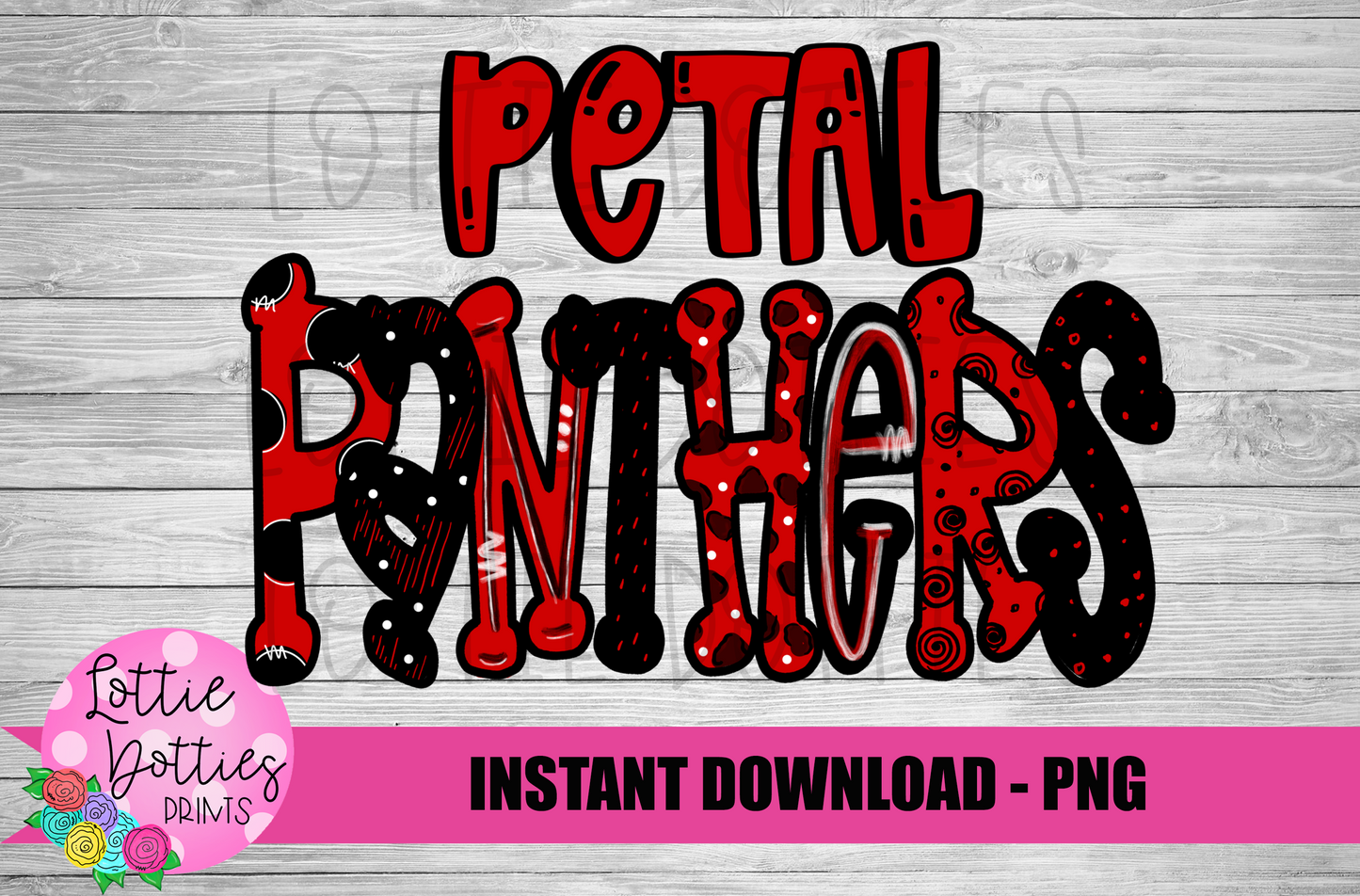Petal Panthers PNG - Panthers Sublimation - Digital Download