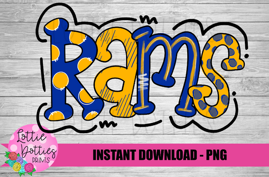 Rams PNG - Rams Sublimation design - Digital Download