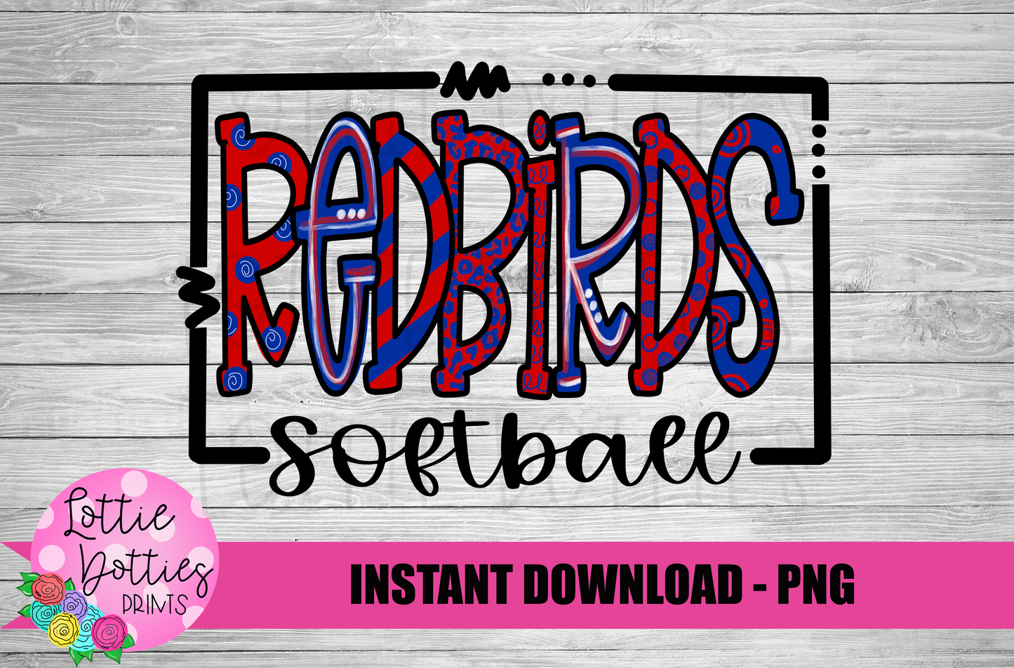 Redbirds Softball PNG - Redbirds Sublimation - Digital Download